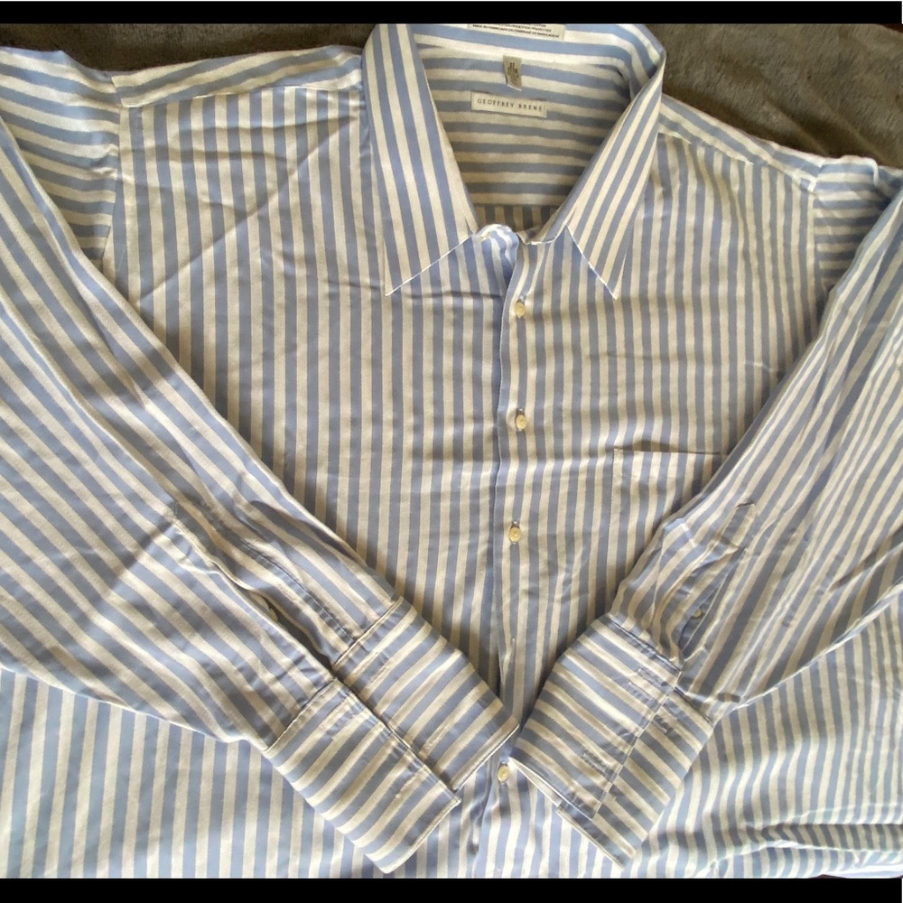 Geoffrey Beene French Cuff dress shirt Sz 22 37/38